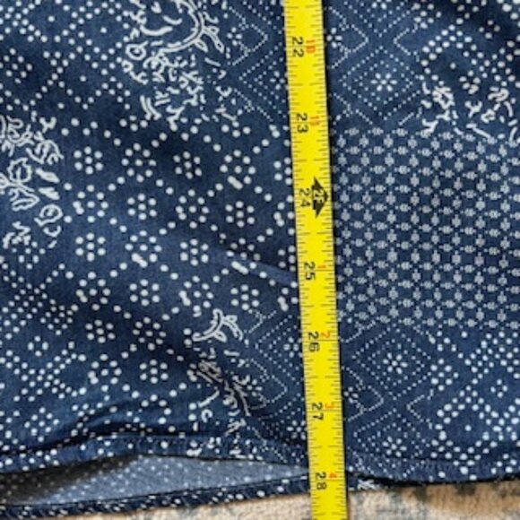 🧡3/15 Mango Man Casual Patchwork Blue Shirt Men's S - Picture 8 of 13